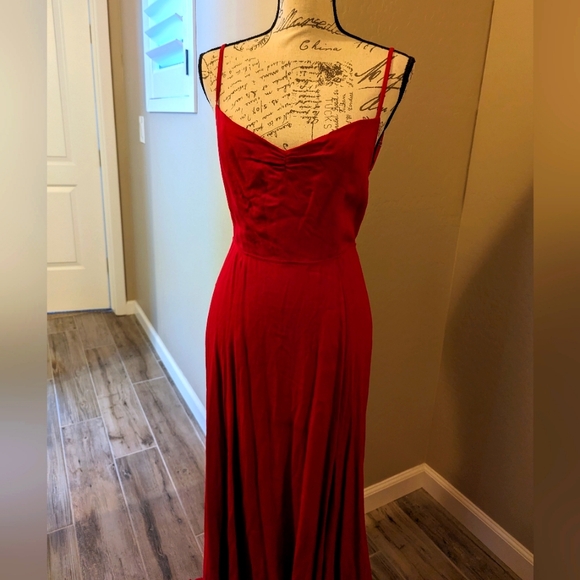 Reformation Dresses & Skirts - Reformation Red Maxi Prom Dress 61.5 Inches Size 8